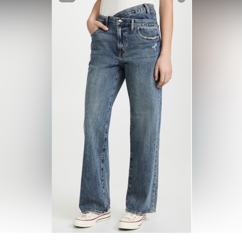 Pistola  Bobbie High Waisted Distressed WideLeg Jeans
Size 24.  Size 0 NWT